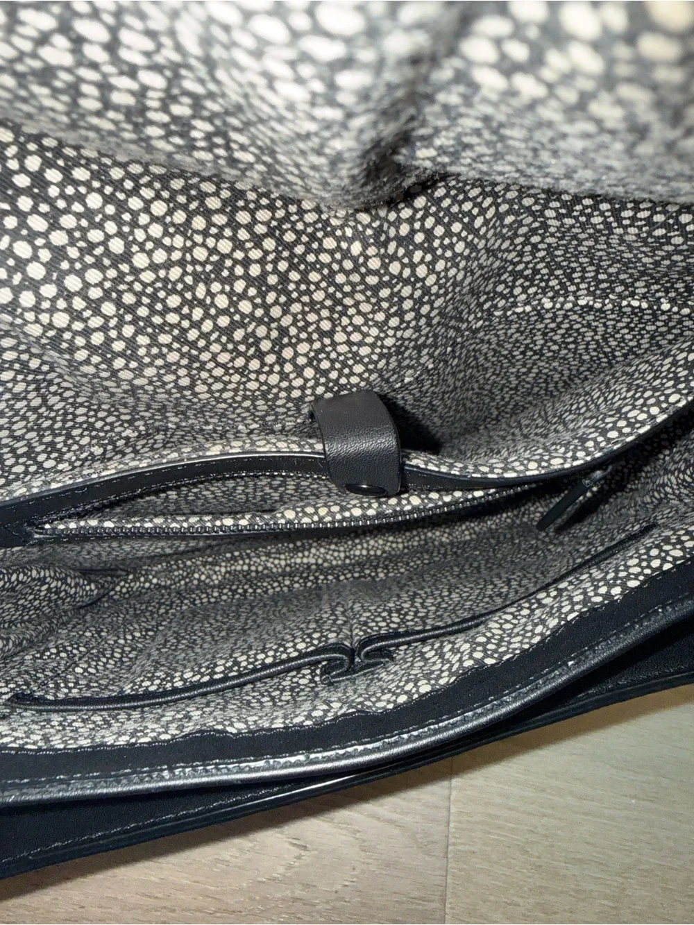 Loeffler Randall Black Leather Convertible Backpack or Crossbody Rare Bag